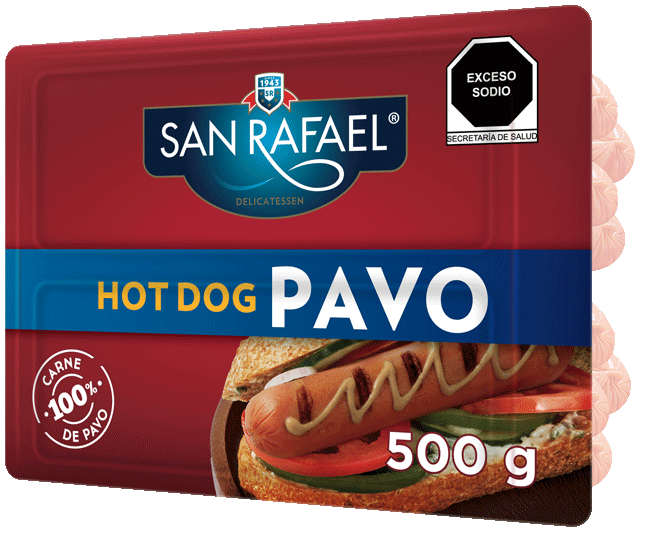 SALCHICHAS PARA HOT DOG 100% PAVO 500 g